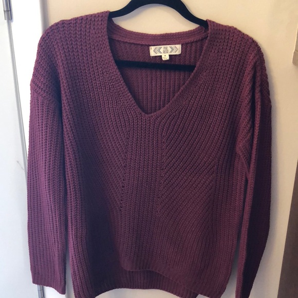 Pink Rose Sweaters - Maroon Sweater.